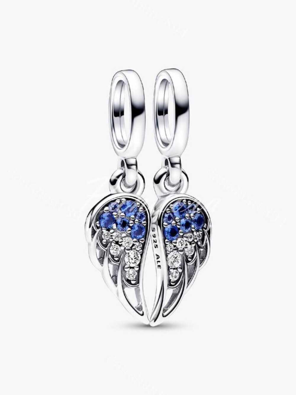 Pandora Sparkling Splitable Angel Wings Dangle Charm